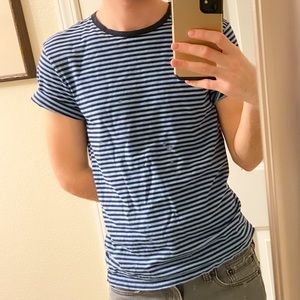 H&M blue+black stripe tee
